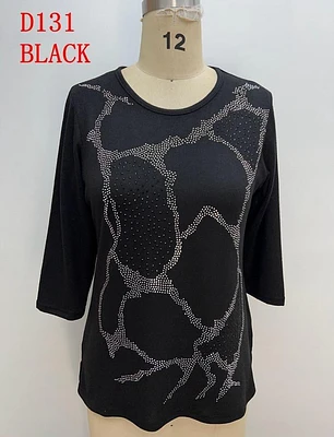 Zig-Zag Sequin Detail Top D131