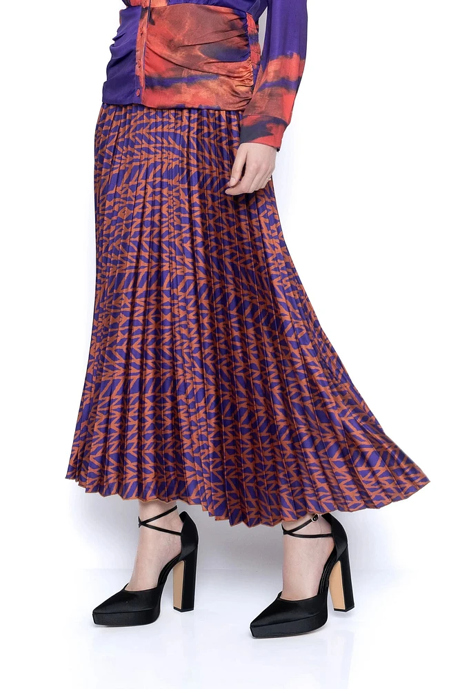 Paprika Multi Pleated Long Skirt BM828SH