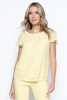 Lemon Drop Butterfly Sleeve Top