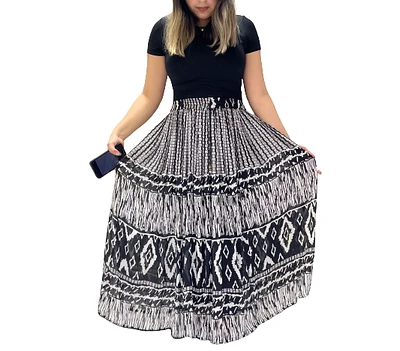 PRINTED RAYON SKIRT  PRINT 113