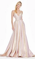 Gold /Beige two tone shimmer dress 21080