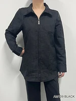 Black Zippered Designer Jacket AM139