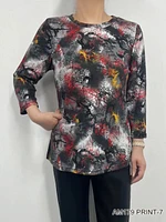 Color Splash 3/4 Sleeves Top AM179 (PRINT 7)