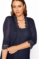 Navy Sheer Cover Up with Attached Cami  S13