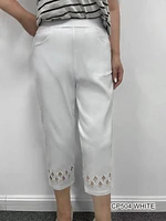 White cutwork pull-on pockets Capri CP504