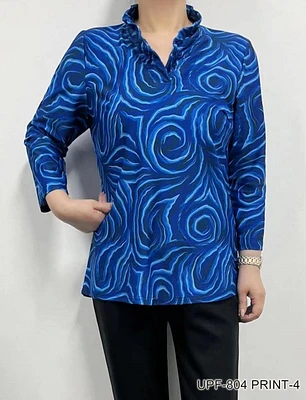 Royal Blue Printed Top UPF-804 PRINT 4