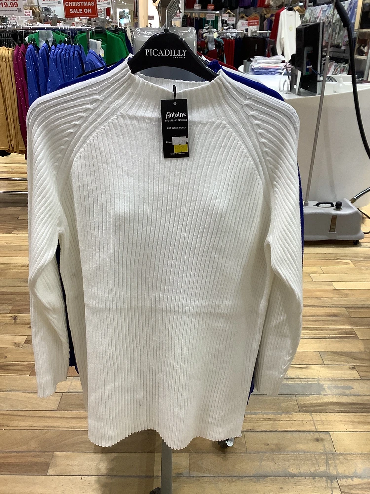 Off-white Plain Crew Neck Sweater TD-24701