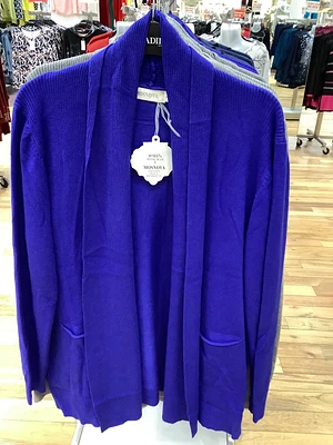 Royal Blue Cardigan with Front Pockets