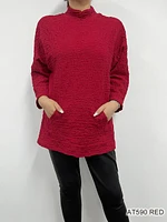 CRUSH FABRIC POCKETS TOP AT590