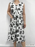 floral trendy pockets dress P223