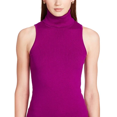 MEGENTA RESBERRY TURTLE NECK TANK QK335