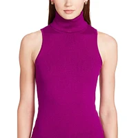 MEGENTA RESBERRY TURTLE NECK TANK QK335