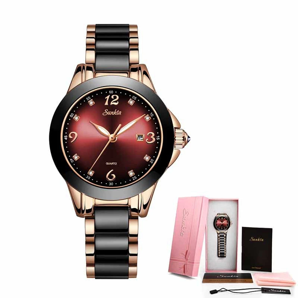 Fashion Women's Watch Luxury Ceramic Analog