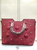 Stone and Cutwork Detailing Handbag