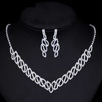 Luxury shiny rhinestone necklace set