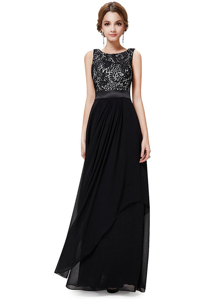 Elegant long dress cocktail lace