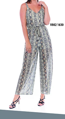 Snake Print Jumpsuit