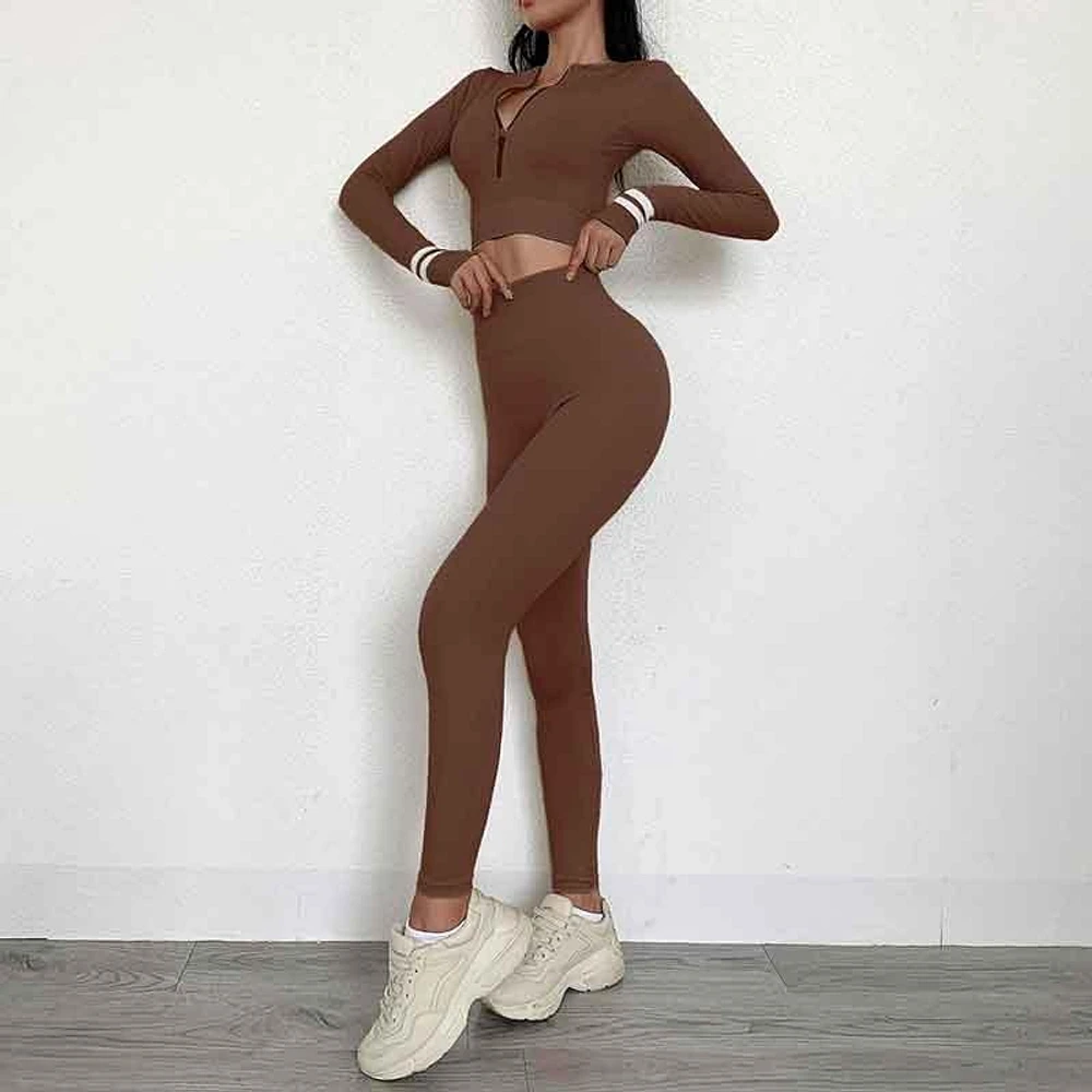 Women's autumn and winter yoga clothes suit long sleeves