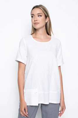 Short Sleeve Top With Zip Pocket