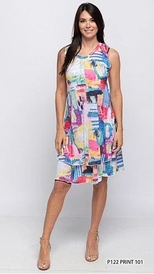 Printed Sleeveless Designer Dress (print 101