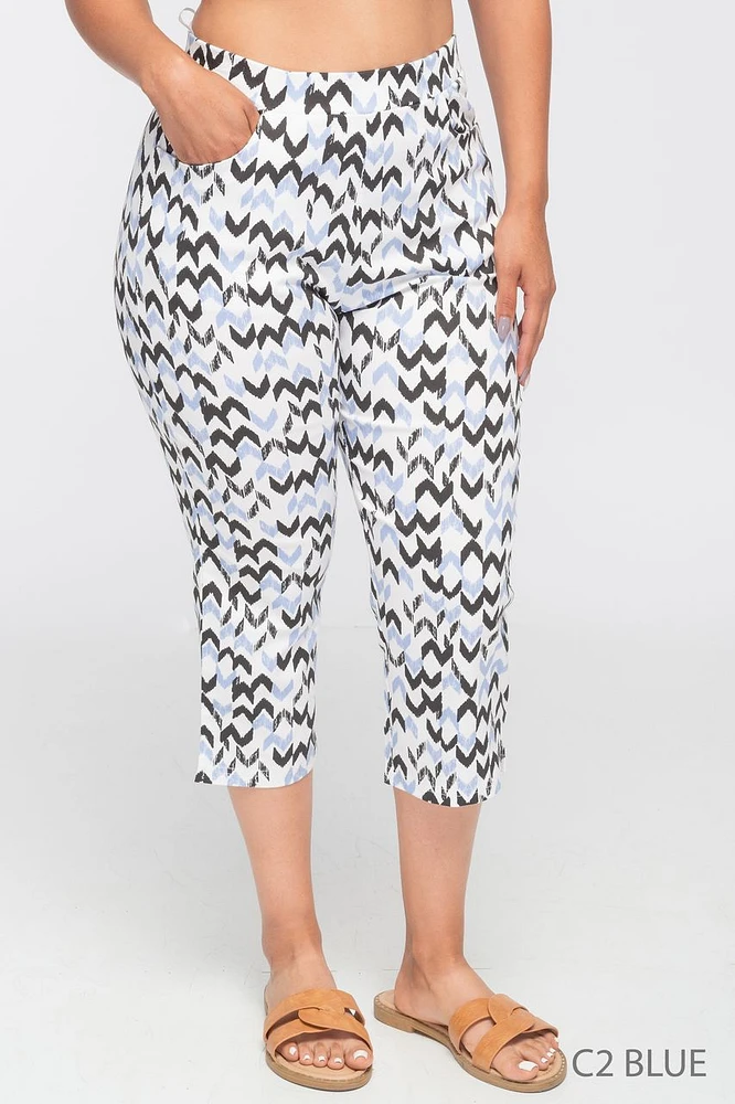 Zig-zag Capris with pockets