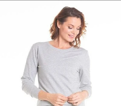 Plain Grey Full-Sleeves Top