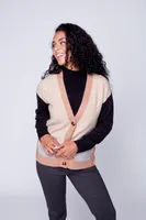 Two tone detail cardigan