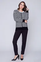 Two tone stripe top