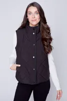 Solid puffer vest