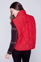 Solid puffer vest