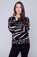 Animal print cotton top