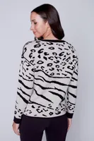 Animal print cotton top