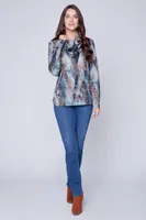 Abstract print top