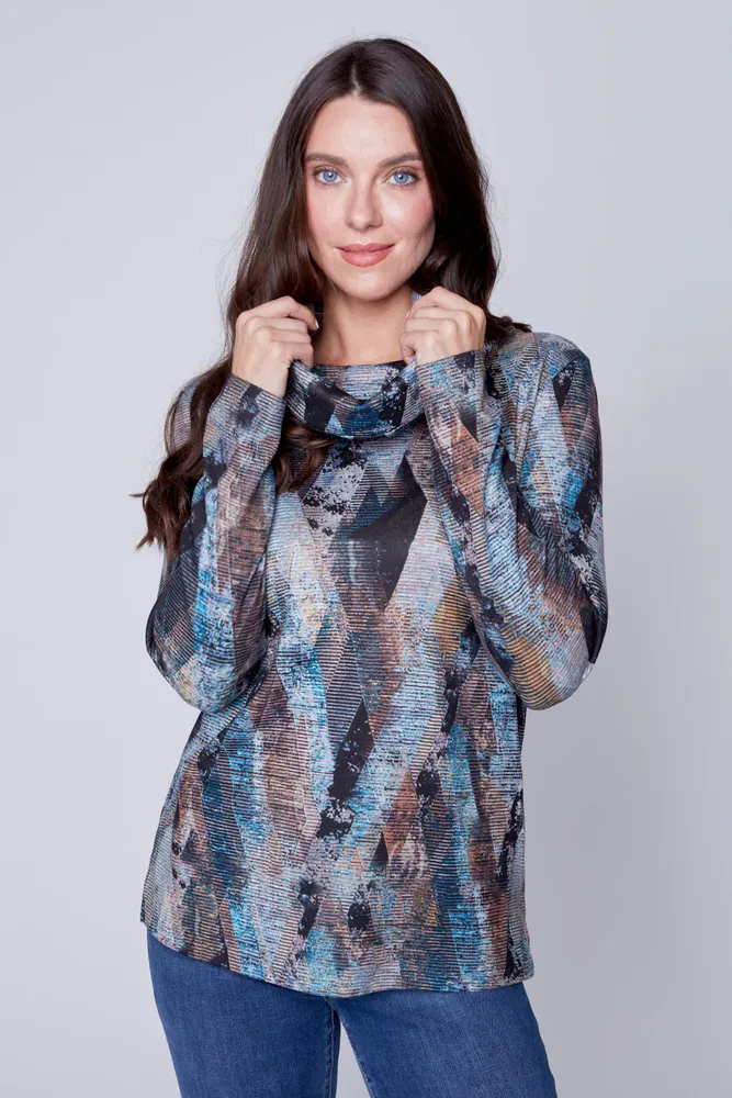 Abstract print top