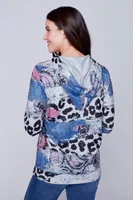 Animal print hoodie
