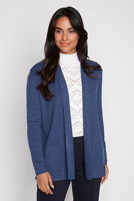 Solid cardigan with pockets