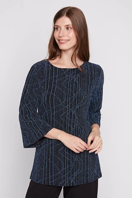 Bell sleeve glitter tunic