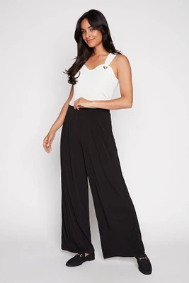 Wide leg pant with pleats