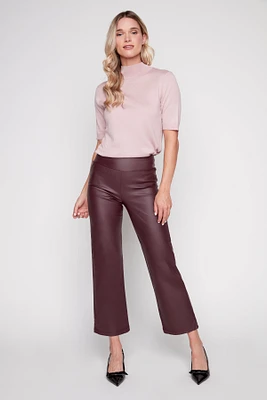 Cropped coated pant