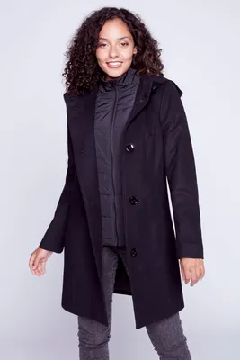 Wool and cashmere blend fooler jacket