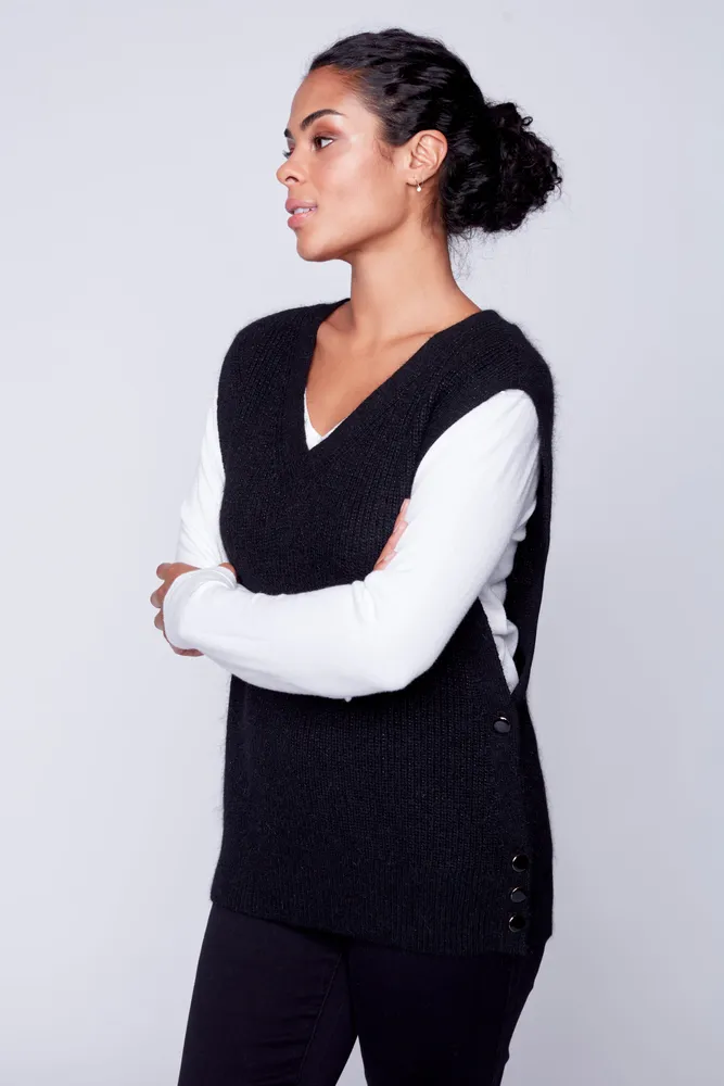 Angora blend sweater vest