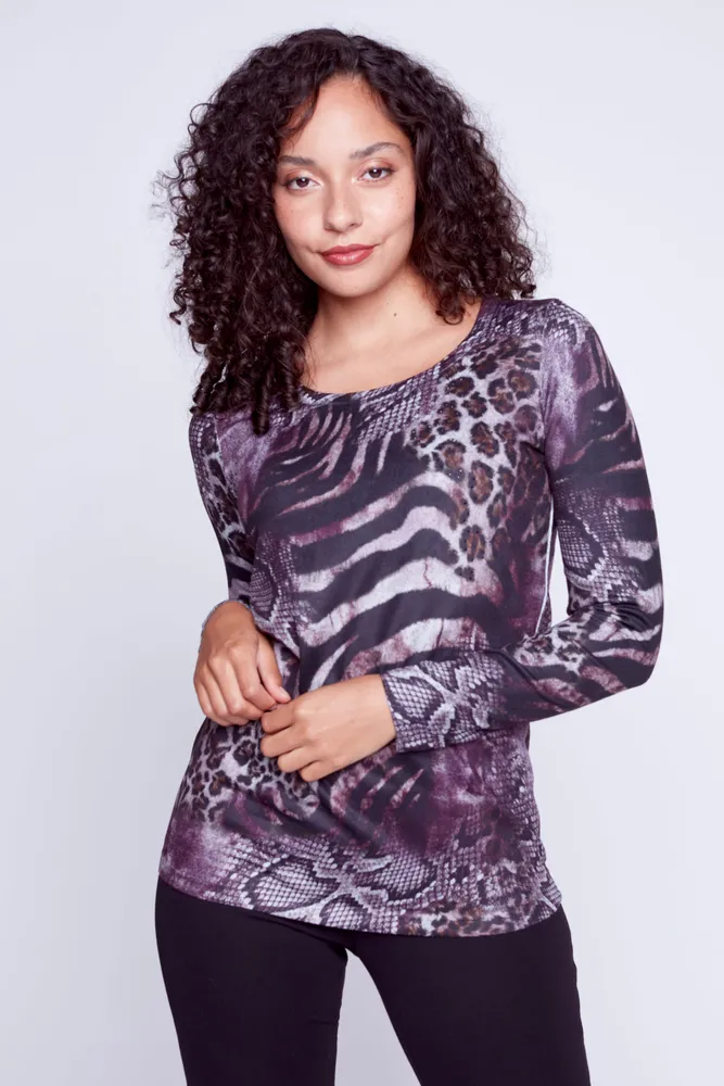 Zebra design top