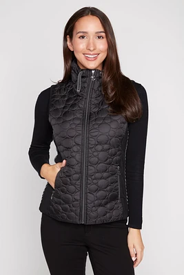 Textured zip front vest