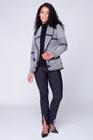 Stripe knit jacquard jacket