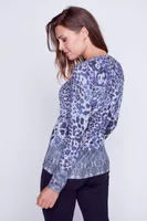 Floral and animal design top