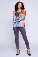 Abstract print blouse