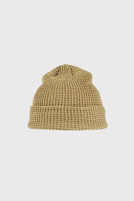 Knit beanie with lurex detail