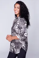 Abstract print blouse