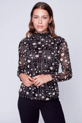 Mesh dot design top