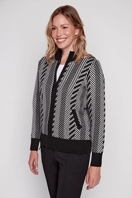 Zig zag pattern cardigan